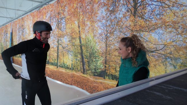 borghetti e maestra sorridenti